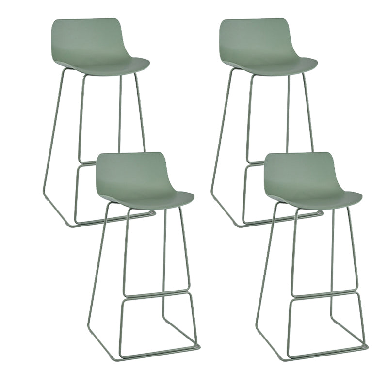 Indoor Footrest Dining Stool Plastic Industrial Low Back Counter-height Stool Fruit Green 4 Piece Set Clearhalo 'Bar Furniture' 'Bar Stools' 'bar_stools' 'furn' 'furn_bar_stools' 'Furniture' 'Kitchen & Dining Furniture' 5638403