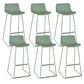 Indoor Footrest Dining Stool Plastic Industrial Low Back Counter-height Stool Fruit Green 6 Piece Set Clearhalo 'Bar Furniture' 'Bar Stools' 'bar_stools' 'furn' 'furn_bar_stools' 'Furniture' 'Kitchen & Dining Furniture' 5638405