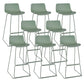 Indoor Footrest Dining Stool Plastic Industrial Low Back Counter-height Stool Fruit Green 8 Piece Set Clearhalo 'Bar Furniture' 'Bar Stools' 'bar_stools' 'furn' 'furn_bar_stools' 'Furniture' 'Kitchen & Dining Furniture' 5638407