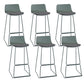 Indoor Footrest Dining Stool Plastic Industrial Low Back Counter-height Stool Dark Green 6 Piece Set Clearhalo 'Bar Furniture' 'Bar Stools' 'bar_stools' 'furn' 'furn_bar_stools' 'Furniture' 'Kitchen & Dining Furniture' 5638414