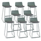 Indoor Footrest Dining Stool Plastic Industrial Low Back Counter-height Stool Dark Green 8 Piece Set Clearhalo 'Bar Furniture' 'Bar Stools' 'bar_stools' 'furn' 'furn_bar_stools' 'Furniture' 'Kitchen & Dining Furniture' 5638415