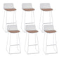 Indoor Footrest Dining Stool Plastic Industrial Low Back Counter-height Stool White 6 Piece Set Clearhalo 'Bar Furniture' 'Bar Stools' 'bar_stools' 'furn' 'furn_bar_stools' 'Furniture' 'Kitchen & Dining Furniture' 5638420