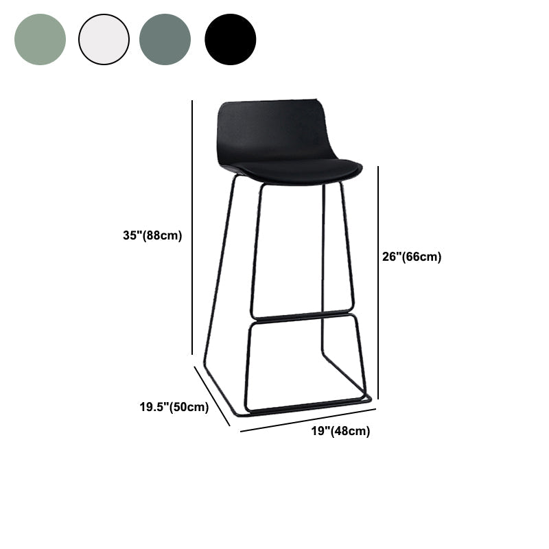 Indoor Footrest Dining Stool Plastic Industrial Low Back Counter-height Stool Clearhalo 'Bar Furniture' 'Bar Stools' 'bar_stools' 'furn' 'furn_bar_stools' 'Furniture' 'Kitchen & Dining Furniture' 5638423