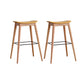 Modern Wood Legs Counter Chair Indoor Footrest Saddle Seat Counter Bar Stool