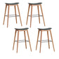 Modern Wood Legs Counter Chair Indoor Footrest Saddle Seat Counter Bar Stool