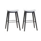 Modern Wood Legs Counter Chair Indoor Footrest Saddle Seat Counter Bar Stool