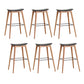 Modern Wood Legs Counter Chair Indoor Footrest Saddle Seat Counter Bar Stool