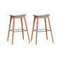 Modern Wood Legs Counter Chair Indoor Footrest Saddle Seat Counter Bar Stool