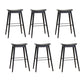 Modern Wood Legs Counter Chair Indoor Footrest Saddle Seat Counter Bar Stool