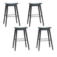 Modern Wood Legs Counter Chair Indoor Footrest Saddle Seat Counter Bar Stool