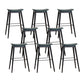 Modern Wood Legs Counter Chair Indoor Footrest Saddle Seat Counter Bar Stool