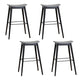 Modern Wood Legs Counter Chair Indoor Footrest Saddle Seat Counter Bar Stool