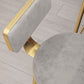 Low Back Indoor Counter Stools Glam Upholstered Footrest Counter Height Stool