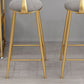 Low Back Indoor Counter Stools Glam Upholstered Footrest Counter Height Stool