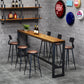 Industrial Leather Bar and Counter Stool Footrest Low Back Counter Stool for Bar