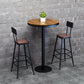 Industrial Leather Bar and Counter Stool Footrest Low Back Counter Stool for Bar