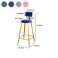Glam Upholstered Bar Stools Footrest Backrest Coffee Shop Counter Bar Stool Clearhalo 'Bar Furniture' 'Bar Stools' 'bar_stools' 'furn' 'furn_bar_stools' 'Furniture' 'Kitchen & Dining Furniture' 5638710