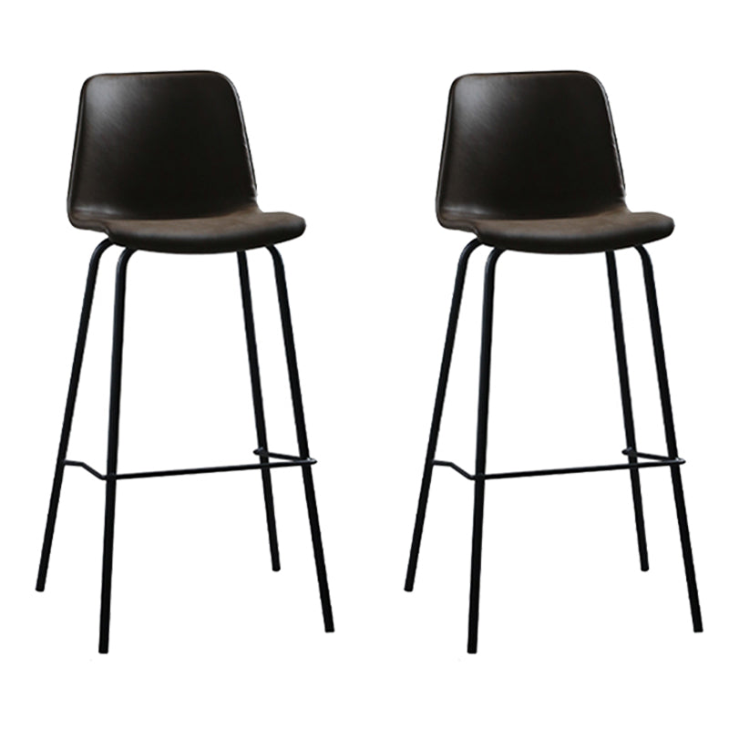 Living Room Leather Counter Chair Bucket Industrial Footrest Counter Bar Stool Coffee 2 Piece Set Clearhalo 'Bar Furniture' 'Bar Stools' 'bar_stools' 'furn' 'furn_bar_stools' 'Furniture' 'Kitchen & Dining Furniture' 5638816