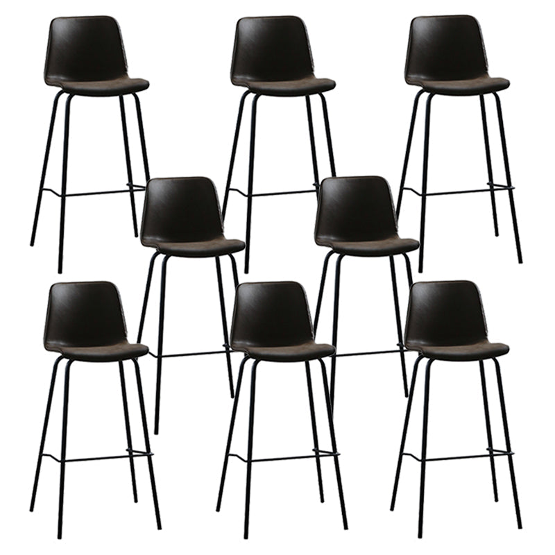 Living Room Leather Counter Chair Bucket Industrial Footrest Counter Bar Stool Coffee 8 Piece Set Clearhalo 'Bar Furniture' 'Bar Stools' 'bar_stools' 'furn' 'furn_bar_stools' 'Furniture' 'Kitchen & Dining Furniture' 5638822