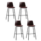 Living Room Leather Counter Chair Bucket Industrial Footrest Counter Bar Stool Burgundy 4 Piece Set Clearhalo 'Bar Furniture' 'Bar Stools' 'bar_stools' 'furn' 'furn_bar_stools' 'Furniture' 'Kitchen & Dining Furniture' 5638827