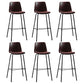 Living Room Leather Counter Chair Bucket Industrial Footrest Counter Bar Stool Burgundy 6 Piece Set Clearhalo 'Bar Furniture' 'Bar Stools' 'bar_stools' 'furn' 'furn_bar_stools' 'Furniture' 'Kitchen & Dining Furniture' 5638829