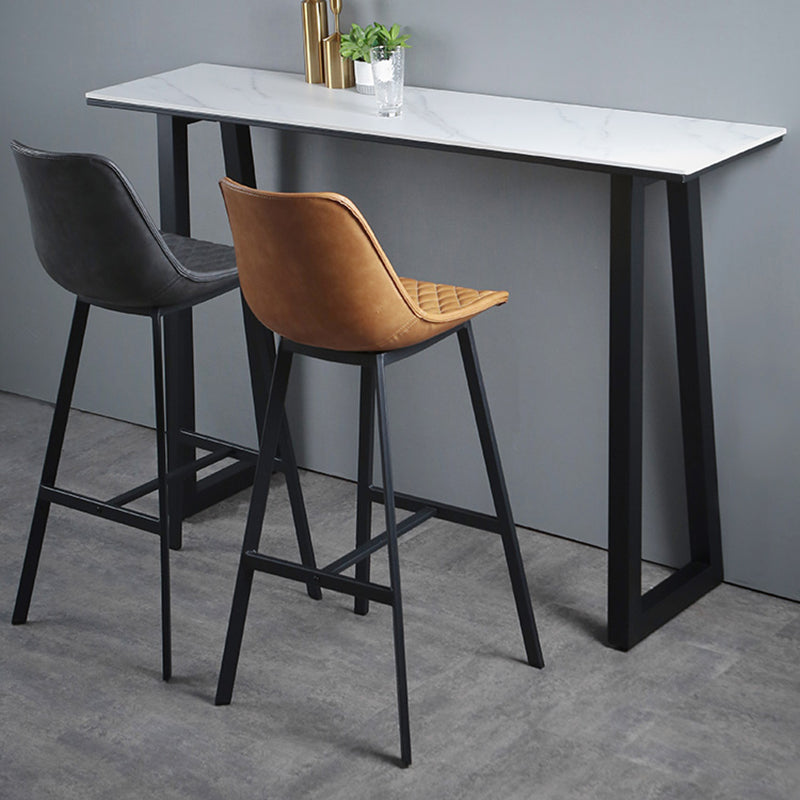 Living Room Leather Counter Chair Bucket Industrial Footrest Counter Bar Stool Clearhalo 'Bar Furniture' 'Bar Stools' 'bar_stools' 'furn' 'furn_bar_stools' 'Furniture' 'Kitchen & Dining Furniture' 5638835