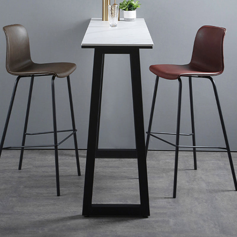 Living Room Leather Counter Chair Bucket Industrial Footrest Counter Bar Stool Clearhalo 'Bar Furniture' 'Bar Stools' 'bar_stools' 'furn' 'furn_bar_stools' 'Furniture' 'Kitchen & Dining Furniture' 5638836