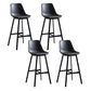 Living Room Leather Counter Chair Bucket Industrial Footrest Counter Bar Stool Grey 4 Piece Set Clearhalo 'Bar Furniture' 'Bar Stools' 'bar_stools' 'furn' 'furn_bar_stools' 'Furniture' 'Kitchen & Dining Furniture' 5638837