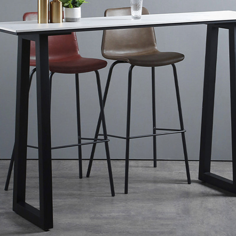 Living Room Leather Counter Chair Bucket Industrial Footrest Counter Bar Stool Clearhalo 'Bar Furniture' 'Bar Stools' 'bar_stools' 'furn' 'furn_bar_stools' 'Furniture' 'Kitchen & Dining Furniture' 5638838