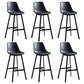 Living Room Leather Counter Chair Bucket Industrial Footrest Counter Bar Stool Grey 6 Piece Set Clearhalo 'Bar Furniture' 'Bar Stools' 'bar_stools' 'furn' 'furn_bar_stools' 'Furniture' 'Kitchen & Dining Furniture' 5638839