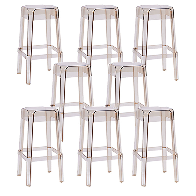 Moderna silla de mostrador cuadrado plástico Taburada de contador interior sin respaldo de plástico