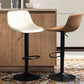 Contemporary Metal Barstool Faux Leather Footrest Stool Adjustable in Matte Finish Clearhalo 'Bar Furniture' 'Bar Stools' 'bar_stools' 'furn' 'furn_bar_stools' 'Furniture' 'Kitchen & Dining Furniture' 5638884