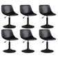 Contemporary Metal Barstool Faux Leather Footrest Stool Adjustable in Matte Finish Black 6 Piece Set Short Stool(22"H) Clearhalo 'Bar Furniture' 'Bar Stools' 'bar_stools' 'furn' 'furn_bar_stools' 'Furniture' 'Kitchen & Dining Furniture' 5638890