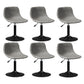 Contemporary Metal Barstool Faux Leather Footrest Stool Adjustable in Matte Finish Grey 6 Piece Set Short Stool(22"H) Clearhalo 'Bar Furniture' 'Bar Stools' 'bar_stools' 'furn' 'furn_bar_stools' 'Furniture' 'Kitchen & Dining Furniture' 5638901