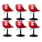 Contemporary Metal Barstool Faux Leather Footrest Stool Adjustable in Matte Finish Red 6 Piece Set Short Stool(22"H) Clearhalo 'Bar Furniture' 'Bar Stools' 'bar_stools' 'furn' 'furn_bar_stools' 'Furniture' 'Kitchen & Dining Furniture' 5638920