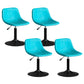 Contemporary Metal Barstool Faux Leather Footrest Stool Adjustable in Matte Finish Blue 4 Piece Set Short Stool(22"H) Clearhalo 'Bar Furniture' 'Bar Stools' 'bar_stools' 'furn' 'furn_bar_stools' 'Furniture' 'Kitchen & Dining Furniture' 5638924