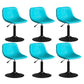 Contemporary Metal Barstool Faux Leather Footrest Stool Adjustable in Matte Finish Blue 6 Piece Set Short Stool(22"H) Clearhalo 'Bar Furniture' 'Bar Stools' 'bar_stools' 'furn' 'furn_bar_stools' 'Furniture' 'Kitchen & Dining Furniture' 5638925