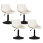 Contemporary Metal Barstool Faux Leather Footrest Stool Adjustable in Matte Finish White 4 Piece Set Short Stool(22"H) Clearhalo 'Bar Furniture' 'Bar Stools' 'bar_stools' 'furn' 'furn_bar_stools' 'Furniture' 'Kitchen & Dining Furniture' 5638943