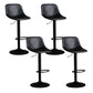 Contemporary Metal Barstool Faux Leather Footrest Stool Adjustable in Matte Finish Black 4 Piece Set Bar Stool(33"H) Clearhalo 'Bar Furniture' 'Bar Stools' 'bar_stools' 'furn' 'furn_bar_stools' 'Furniture' 'Kitchen & Dining Furniture' 5638948