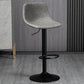 Contemporary Metal Barstool Faux Leather Footrest Stool Adjustable in Matte Finish Grey 1 Piece Bar Stool(33"H) Clearhalo 'Bar Furniture' 'Bar Stools' 'bar_stools' 'furn' 'furn_bar_stools' 'Furniture' 'Kitchen & Dining Furniture' 5638951