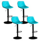Contemporary Metal Barstool Faux Leather Footrest Stool Adjustable in Matte Finish Blue 4 Piece Set Bar Stool(33"H) Clearhalo 'Bar Furniture' 'Bar Stools' 'bar_stools' 'furn' 'furn_bar_stools' 'Furniture' 'Kitchen & Dining Furniture' 5638973