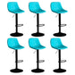 Contemporary Metal Barstool Faux Leather Footrest Stool Adjustable in Matte Finish Blue 6 Piece Set Bar Stool(33"H) Clearhalo 'Bar Furniture' 'Bar Stools' 'bar_stools' 'furn' 'furn_bar_stools' 'Furniture' 'Kitchen & Dining Furniture' 5638974