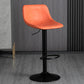Contemporary Metal Barstool Faux Leather Footrest Stool Adjustable in Matte Finish Orange 1 Piece Bar Stool(33"H) Clearhalo 'Bar Furniture' 'Bar Stools' 'bar_stools' 'furn' 'furn_bar_stools' 'Furniture' 'Kitchen & Dining Furniture' 5638981