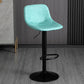 Contemporary Metal Barstool Faux Leather Footrest Stool Adjustable in Matte Finish Sky Blue 1 Piece Bar Stool(33"H) Clearhalo 'Bar Furniture' 'Bar Stools' 'bar_stools' 'furn' 'furn_bar_stools' 'Furniture' 'Kitchen & Dining Furniture' 5638986