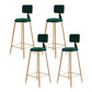 Glam Round Indoor Counter Stool Footrest Low Back Counter-height Stool Green 4 Piece Set Clearhalo 'Bar Furniture' 'Bar Stools' 'bar_stools' 'furn' 'furn_bar_stools' 'Furniture' 'Kitchen & Dining Furniture' 5639001