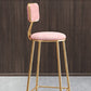 Glam Round Indoor Counter Stool Footrest Low Back Counter-height Stool Clearhalo 'Bar Furniture' 'Bar Stools' 'bar_stools' 'furn' 'furn_bar_stools' 'Furniture' 'Kitchen & Dining Furniture' 5639002