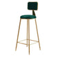Glam Round Indoor Counter Stool Footrest Low Back Counter-height Stool Clearhalo 'Bar Furniture' 'Bar Stools' 'bar_stools' 'furn' 'furn_bar_stools' 'Furniture' 'Kitchen & Dining Furniture' 5639006