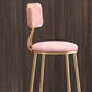 Glam Round Indoor Counter Stool Footrest Low Back Counter-height Stool Clearhalo 'Bar Furniture' 'Bar Stools' 'bar_stools' 'furn' 'furn_bar_stools' 'Furniture' 'Kitchen & Dining Furniture' 5639011