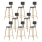 Glam Round Indoor Counter Stool Footrest Low Back Counter-height Stool Grey 8 Piece Set Clearhalo 'Bar Furniture' 'Bar Stools' 'bar_stools' 'furn' 'furn_bar_stools' 'Furniture' 'Kitchen & Dining Furniture' 5639014