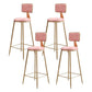 Glam Round Indoor Counter Stool Footrest Low Back Counter-height Stool Pink 4 Piece Set Clearhalo 'Bar Furniture' 'Bar Stools' 'bar_stools' 'furn' 'furn_bar_stools' 'Furniture' 'Kitchen & Dining Furniture' 5639016